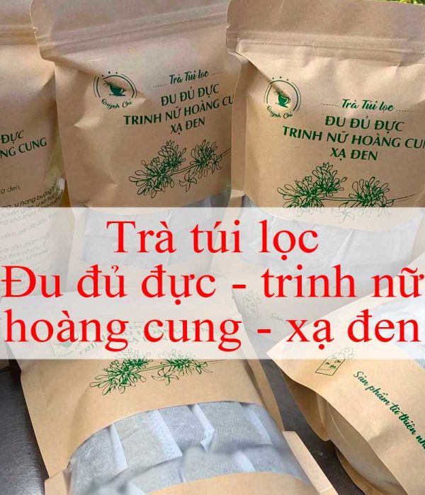 Trà túi lọc đu đủ đực trinh nữ hoàng cung xạ đen